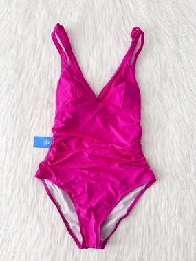 NWT CupShe Pink One Piece Swimsuit Size Medium